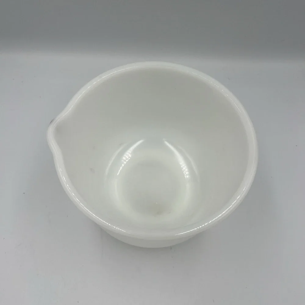 Vintage SUNBEAM 20CJ Mixer Bowl Milk Glass by Glasbake w/ Pour Spout Made in USA